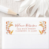 Rustige Waterverf herfst Return-adreslabel Etiket (Insitu)