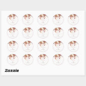 Rustige Waterverf Herfst Rust Eucalyptus Bridal Cl Ronde Sticker (Vel)