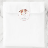 Rustige Waterverf Herfst Rust Eucalyptus Bridal Cl Ronde Sticker (Tas)
