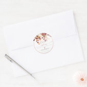 Rustige Waterverf Herfst Rust Eucalyptus Bridal Cl Ronde Sticker (Envelop)