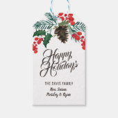 Rustige Waterverf Holiday Gift Label Cadeaulabel (Voorkant)