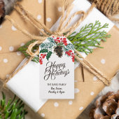 Rustige Waterverf Holiday Gift Label Cadeaulabel