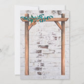 Rustige Waterverf Hout Lijst Wedding Kaart (Achterkant)