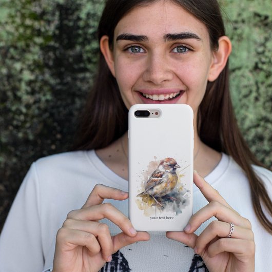 Rustige Waterverf Huismus, op maat Case-Mate iPhone Case