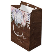 Rustige Waterverf Hydrangea Hood Kijk uit | Wedden Medium Cadeauzakje (Voorkant Gekanteld)