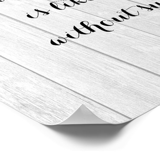 Rustige Waterverf Hydrangeas met zomercitaat Poster (Hoek)