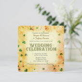 Rustige waterverf Ierse shamrocks Kaart (Staand voorkant)