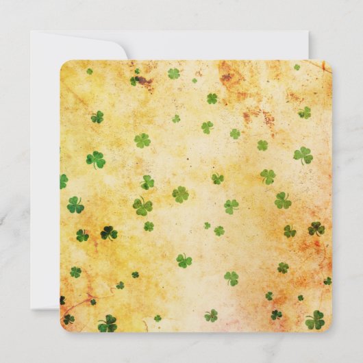 Rustige waterverf Ierse shamrocks Kaart (Achterkant)