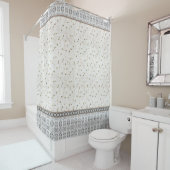 Rustige Waterverf Katoen katoenbollen Douchegordijn (In situ)