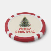 Rustige Waterverf Kerstboom Kerstvakantie Poker Chips (Enkel)