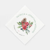 Rustige waterverf kerstbruiloft servet (Hoek)