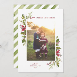 Rustige Waterverf Klassiek Feestdagenkaart