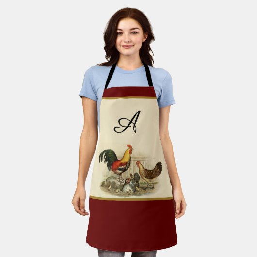 Rustige Waterverf — kleurrijke booster Chicken Schort (Gedragen)