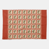 Rustige  Waterverf — kleurrijke booster Chicken Theedoek (Horizontaal)