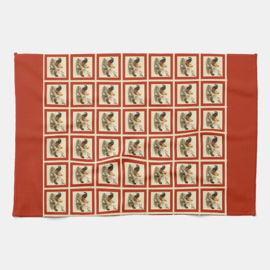 Rustige  Waterverf — kleurrijke booster Chicken Theedoek (Horizontaal)