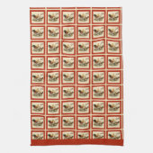 Rustige  Waterverf — kleurrijke booster Chicken Theedoek (Verticaal)