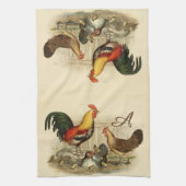 Rustige  Waterverf — kleurrijke booster Chicken Theedoek (Verticaal)