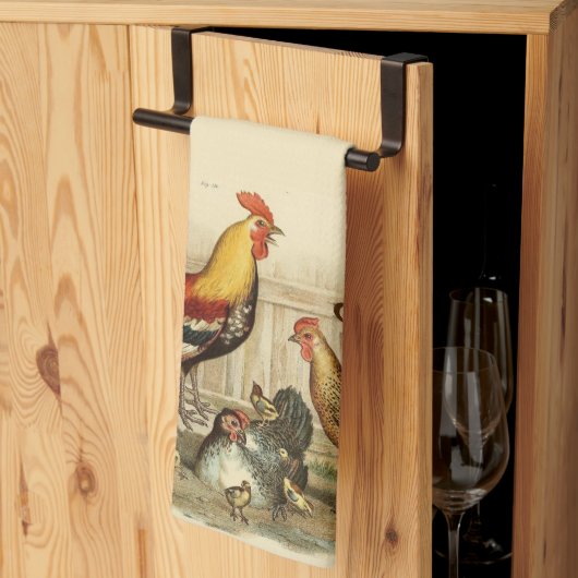 Rustige  Waterverf — kleurrijke booster Chicken Theedoek (Derde Gevouwen)