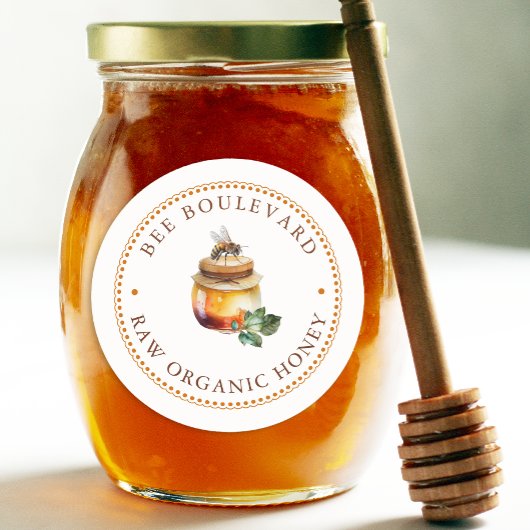 Rustige Waterverf koningin-bijenhoningbijenteelt Ronde Sticker