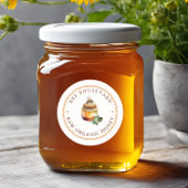 Rustige Waterverf koningin-bijenhoningbijenteelt Ronde Sticker