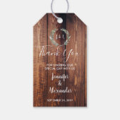 Rustige waterverf laat bedankt bruiloft cadeaulabel (Voorkant)