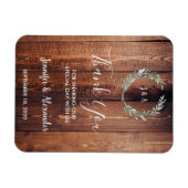 Rustige waterverf laat bedankt bruiloft magneet (Horizontaal)