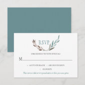 Rustige Waterverf laat RSVP Kaartje (Voorkant / Achterkant)