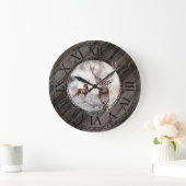 Rustige waterverf landhout roman, cijfers grote klok (Huis)