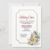 Rustige Waterverf Lantern Holiday Party Kaart (Voorkant)