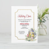 Rustige Waterverf Lantern Holiday Party Kaart (Staand voorkant)