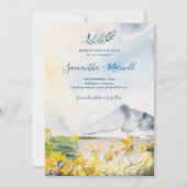 Rustige Waterverf lentgebergte bespaart datum Kaart (Voorkant)