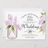Rustige Waterverf Lilacs Beauful Spring Wedding Kaart (Voorkant)