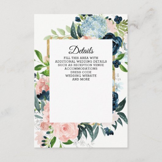 Rustige Waterverf marinescheepvaart - goudbloedige Informatiekaartje (Voorkant)