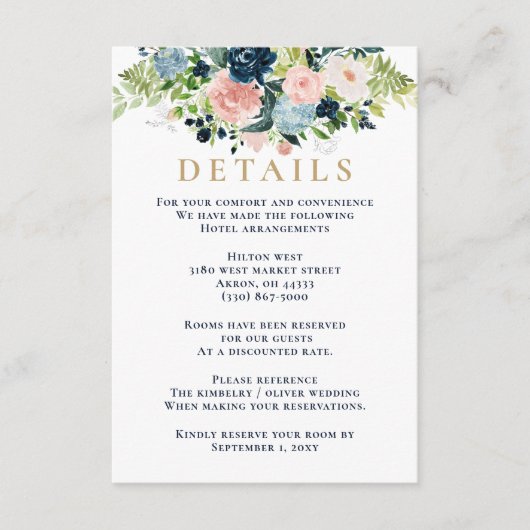 Rustige Waterverf marinescheepvaart - goudbloedige Informatiekaartje (Voorkant)