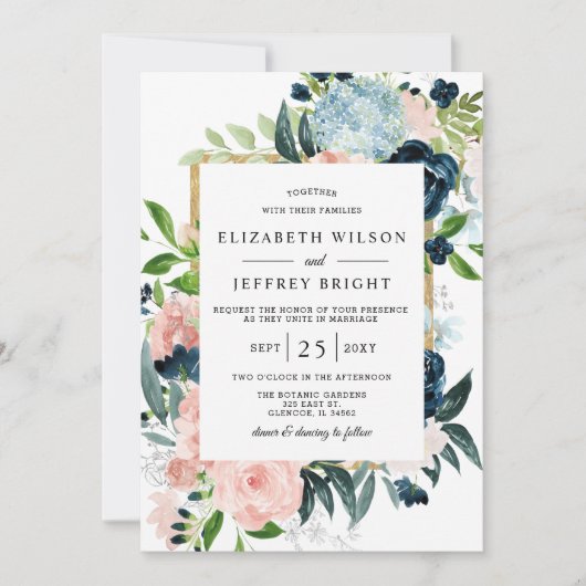 Rustige Waterverf marinescheepvaart - goudbloedige Kaart (Voorkant)