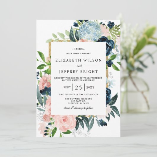 Rustige Waterverf marinescheepvaart - goudbloedige Kaart (Staand voorkant)