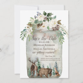 Rustige Waterverf Mason Jar Save the Date