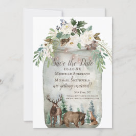 Rustige Waterverf Mason Jar Save the Date