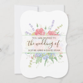 Rustige Waterverf Meadow Wilde Flowers Weddenschap Kaart