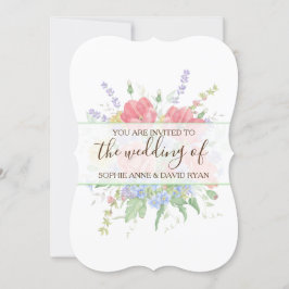 Rustige Waterverf Meadow Wilde Flowers Weddenschap Kaart