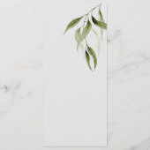 Rustige Waterverf Menu Eucalyptus Greenery (Achterkant)