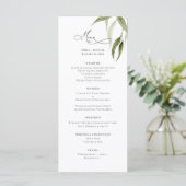 Rustige Waterverf Menu Eucalyptus Greenery (Staand voorkant)
