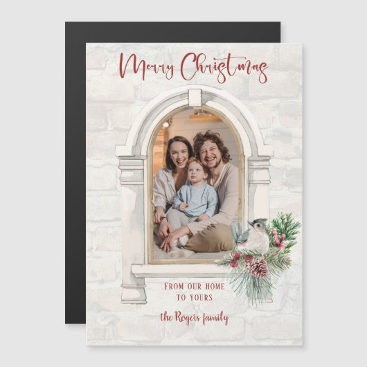 Rustige Waterverf met kerstfoto (Voorkant / Achterkant)