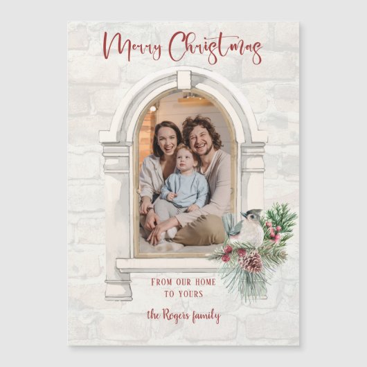 Rustige Waterverf met kerstfoto (Voorkant)