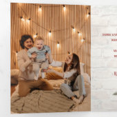 Rustige Waterverf met kerstfoto Drieluik Kaart (Binnenzijde eerst)