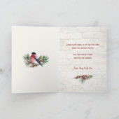 Rustige Waterverf met kerstfoto Feestdagen Kaart (Binnen)