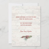 Rustige Waterverf met kerstfoto Feestdagenkaart (Achterkant)