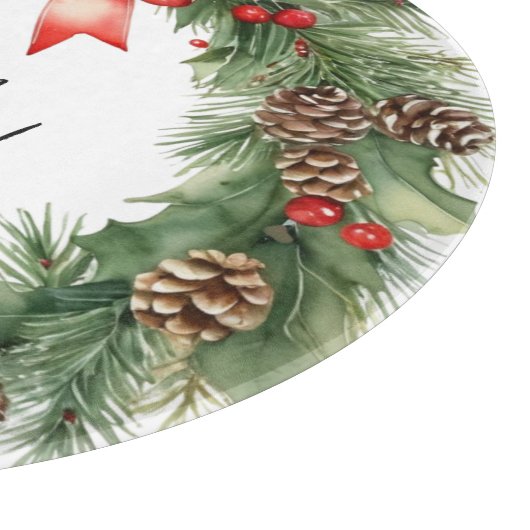 Rustige Waterverf met prettige kerst Snijplank (Hoek)