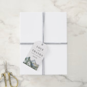 Rustige Waterverf mountain Forest Wedding Cadeaulabel (Met Touw)