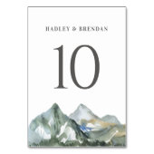 Rustige Waterverf mountain Forest Wedding Kaart (Voorkant)